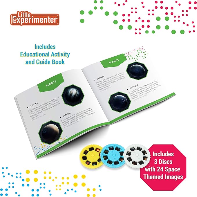 Projector Telescope for Kids, Children's Telescopes & 24 Space Images, Educational Book Incl, Great STEM Activity Science Toys, Learning Gifts for Boys & Girls Ages 3 4 5 6-12 Year Old