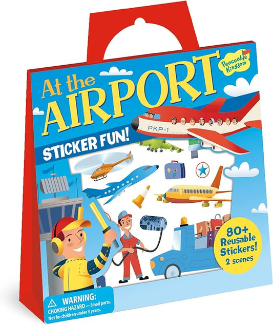 Peaceable Kingdom Sticker Fun! At the Airport Reusable Sticker Tote