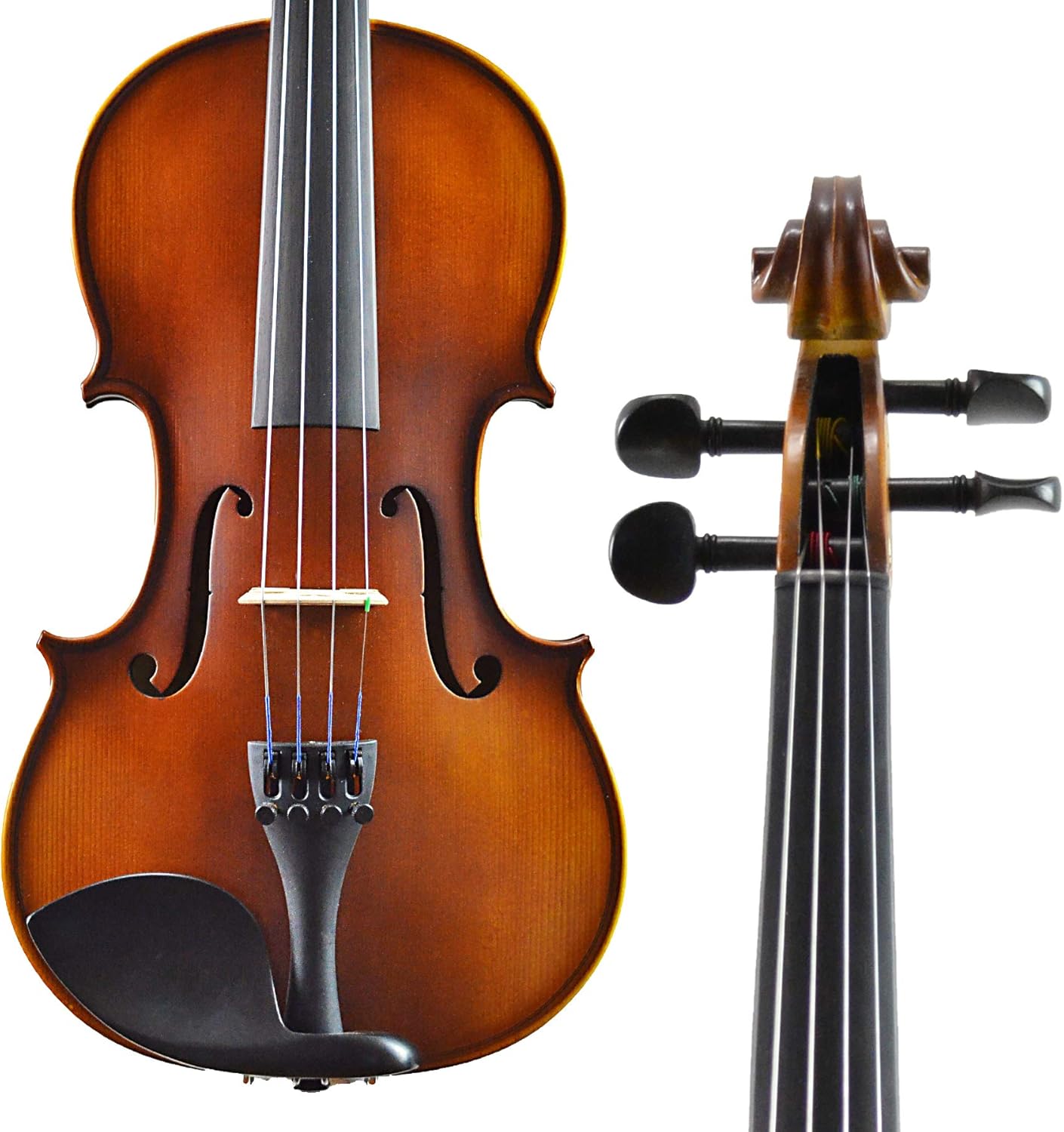 Bunnel G1 Violin Outfit 4/4 Full Size - Carrying Case and Accessories Included - Solid Maple Wood and Ebony Fittings By Kennedy Violins