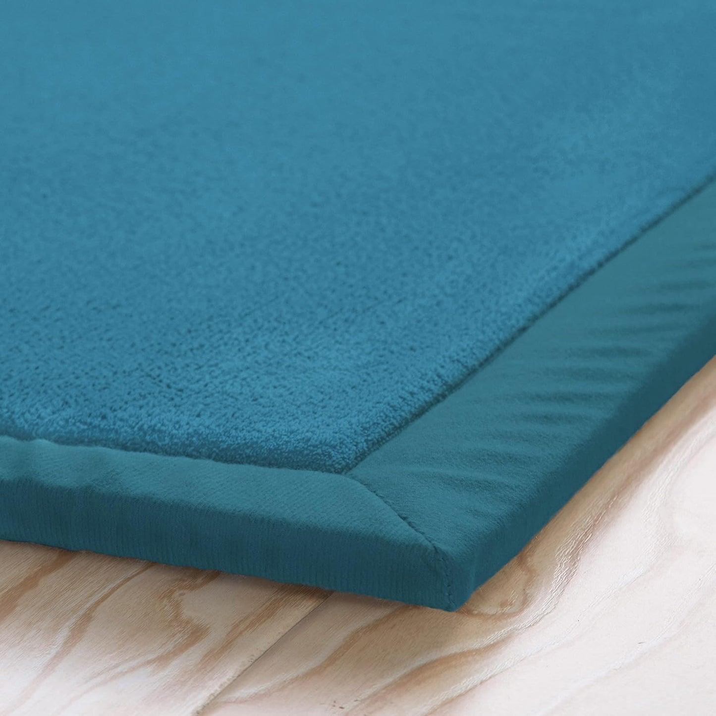 Loartee Coral Velvet Crawling Rug (6'8"x9'8", Blue) for Toddler Children Play Area Rugs Yoga Mat Exercise Pads Carpet