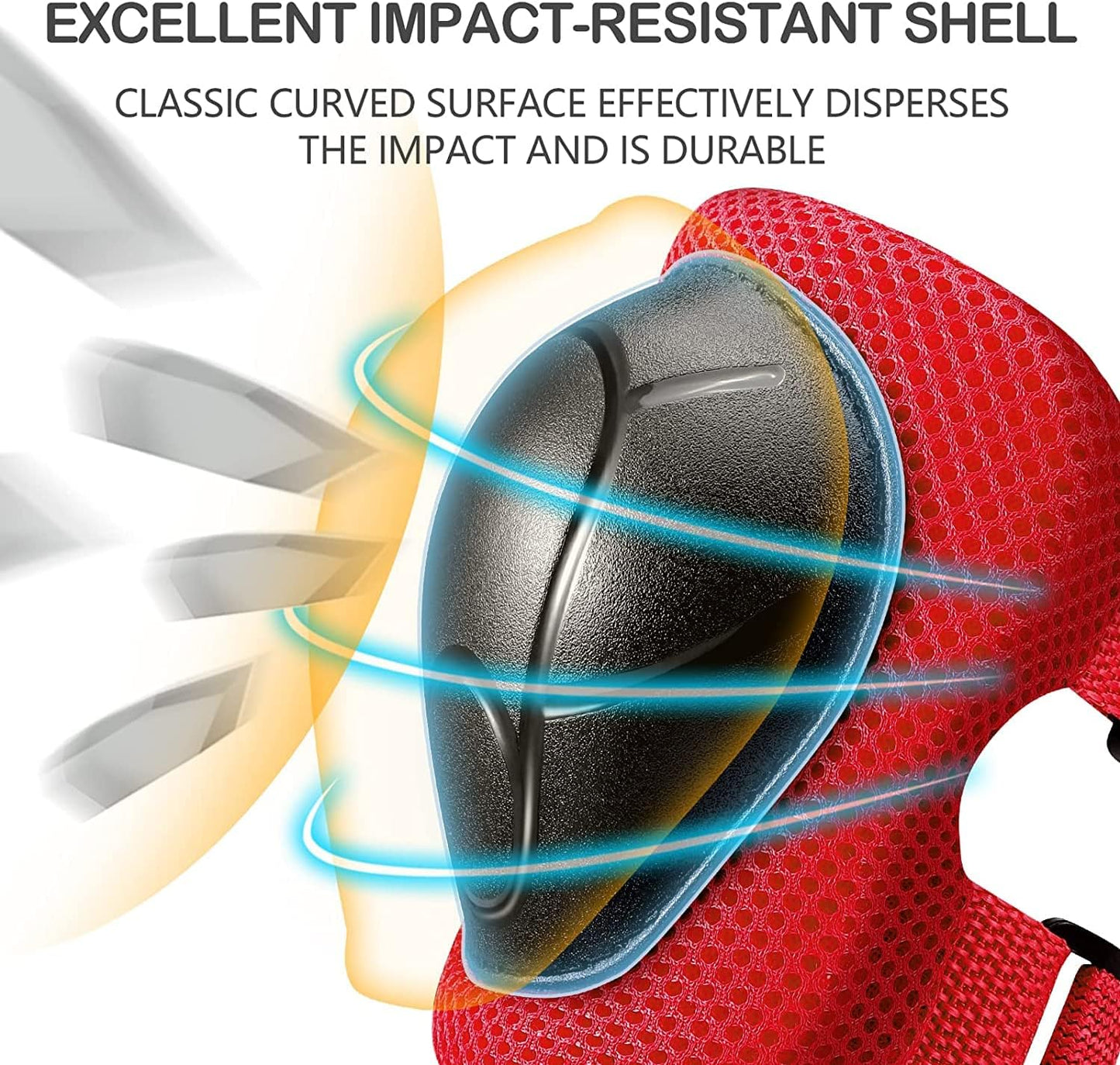 Adjustable Kids Helmet with Knee Pad, Elbow Pads & Wrist Guards - Toddler Bike Helmets for Ages 3-5, 5-8, 8-14 Years - Perfect for Skating, Biking, Cycling, and Skateboard - for Boys and Girls