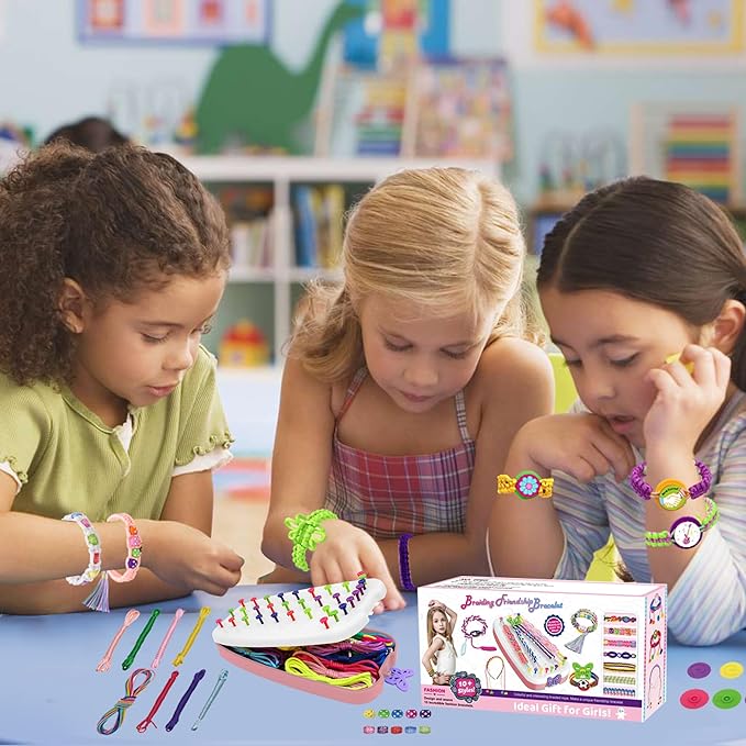 LivyChouance Friendship Bracelet Making Kit, Arts and Crafts for Kids Ages 8-12,Popular Bracelets String Maker Toys Set Craft Making Kit Christmas Birthday Gift for Girls 6 7 8 9 10 11 12