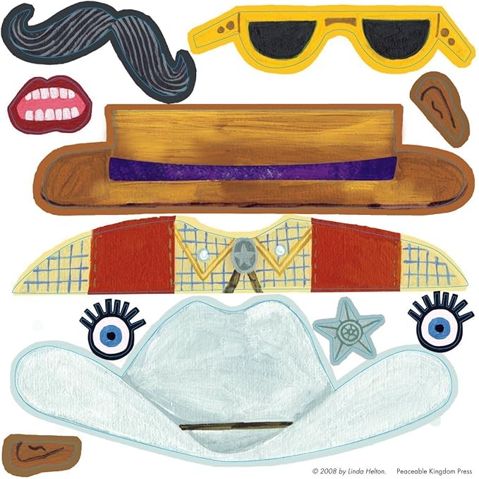 Peaceable Kingdom Sticker Fun Funny Faces Reusable Sticker Tote