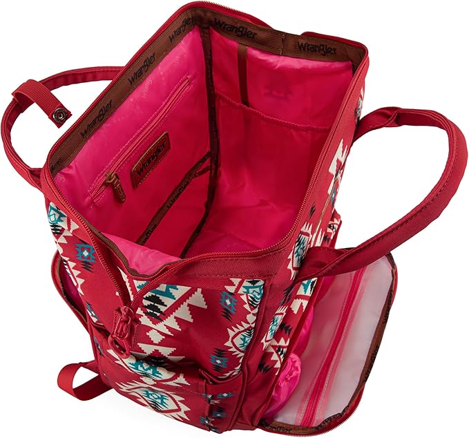 Montana West Wrangler Callie Diaper Bag Backpack with Stroller Straps Multifunction Baby Travel Bag WG2204-9110BDY