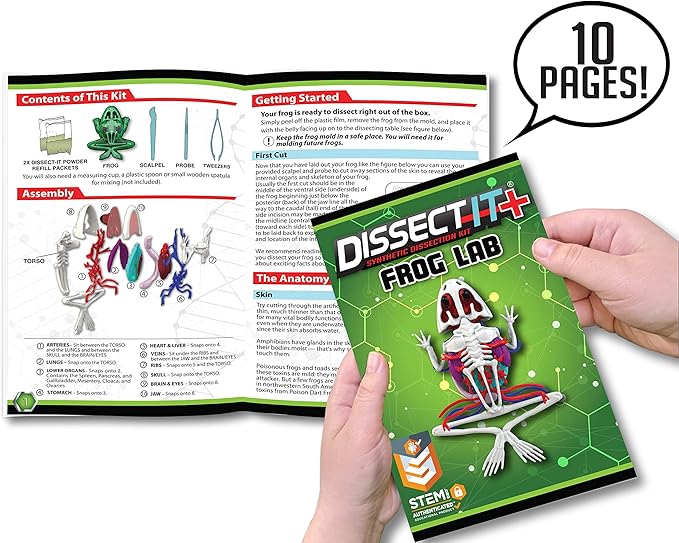 Dissect-It Upgraded Frog Dissection Toy Kit, Lab Experience Simulation Toys, STEM Toys for Animal Science, Anatomy, and Home Learning