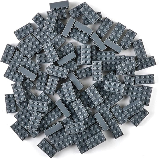 Strictly Briks Classic Brick Starter Kit – 96 Gray 2x4 Stud Pieces - Creative Building Set for Ages 3+ - Compatible with Major Brick Brands