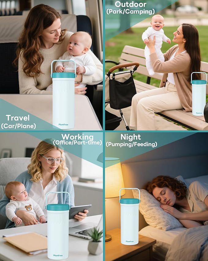22oz Portable Breast Milk Cooler for Breastmilk Storage, Liquid Gold Saver 360° Cooling Keeps Milk Fresh for 24 Hours, Larger Capacity Breastmilk Chiller with 2pcs Bottles for Outdoor Mom