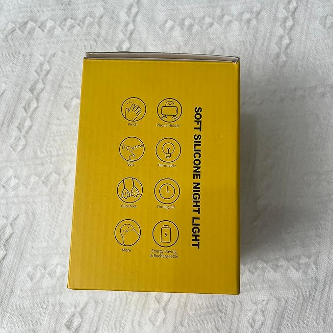 Attivolife Duck Night Light for Kids, Cute Animal Silicone Lamp Touch Control + Dimmable + Timer, USB Rechargeable LED Feeding, Bedside Bedroom Decor Birthday Gifts for Toddler Baby Women