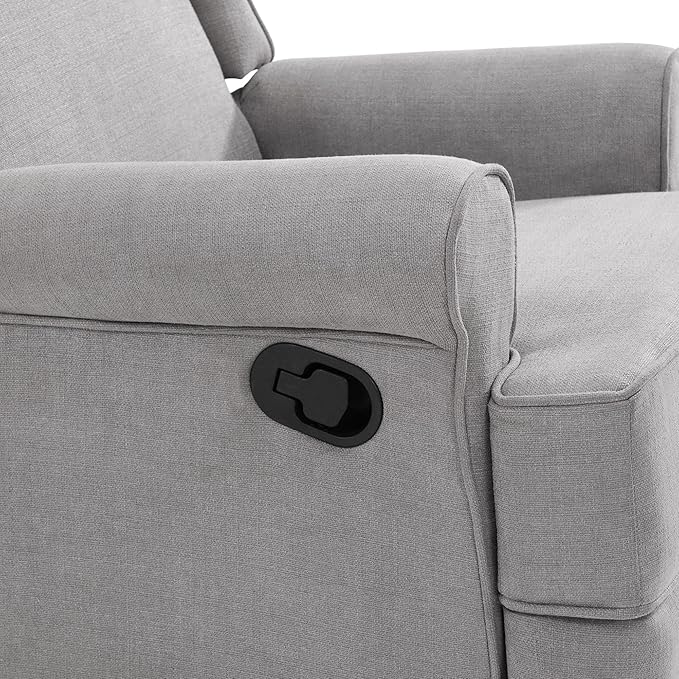 Oxford Baby Teegan Upholstered Swivel Glider & Recliner Nursery Chair, Gray