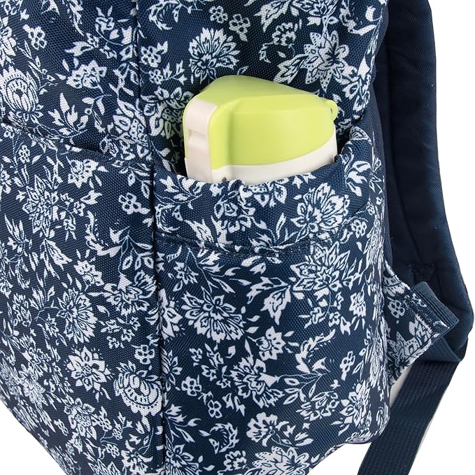 Multi-Function Floral Diaper Backpack and Travel Nappy Baby Bag with Changing Pad and Stroller Straps