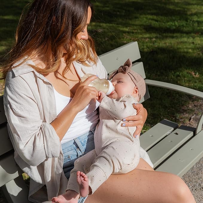 Minbie 3 Month+ Breastfeeding Baby Bottle, BPA-Free Kit