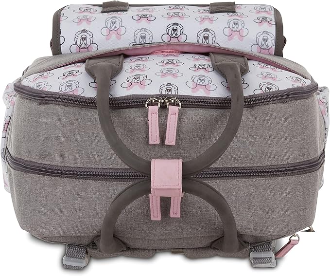 Disney Cudlie Diaper Bag Backpack for Moms | Large Spacious Diaper Bag for Baby Boys and Girls | 16-Inches High Multi-Function Backpack with Cute Characters