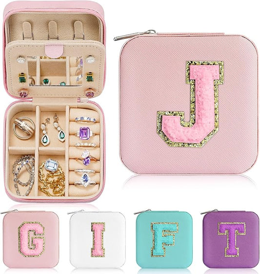 Parima Travel Jewelry Box for Girls Women, Jewelry Organizer Box | Personalized Jewelry Boxes for Women Girls Jewelry Box | Necklace Earrings Ring Box | Travel Jewelry Organizer Box, Pink