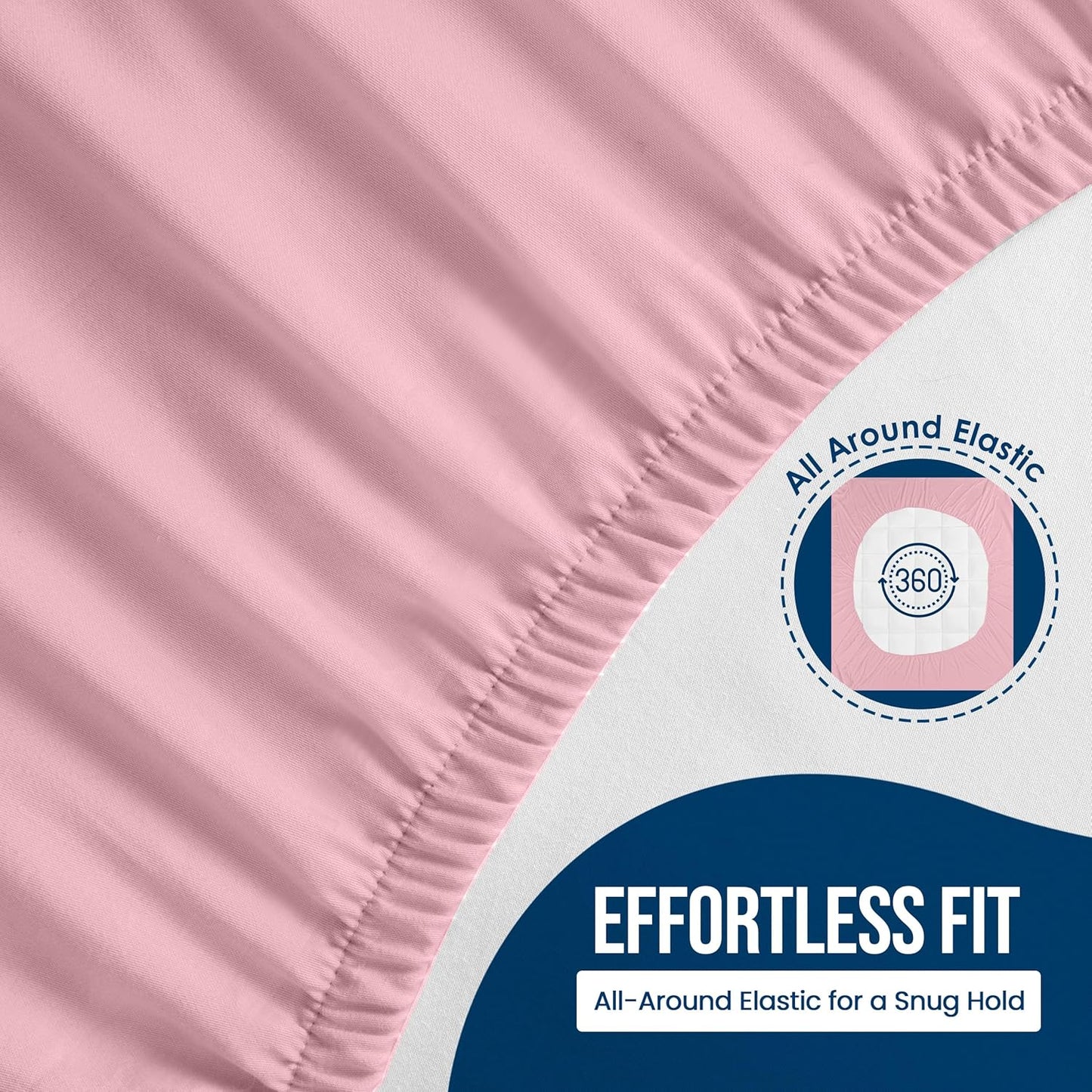 Utopia Bedding Waterproof Mattress Protector Queen Size, Premium Terry Mattress Cover 200 GSM, Breathable, Fitted Style with Stretchable Pockets (Pink)