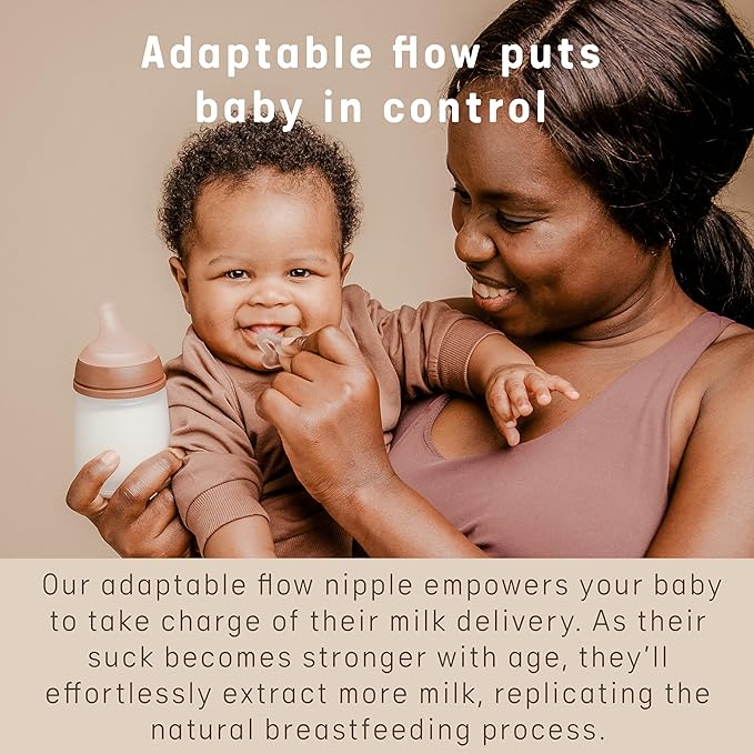 Suavinex Zero.Zero Slow Flow Asymmetrical Silicone Nipple, 2 Pack (0m+), Light