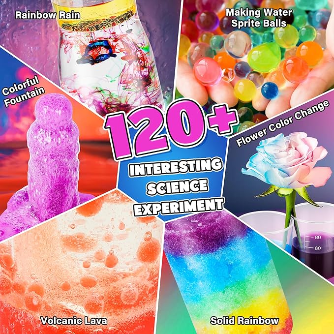 Science Kit for Kids,120 Science Lab Experiments,Scientist Costume Role Play STEM Educational Learning Scientific Tools,Birthday Gifts and Toys for 6 7 8 9 10-12 Years Old Boys Girls Kids