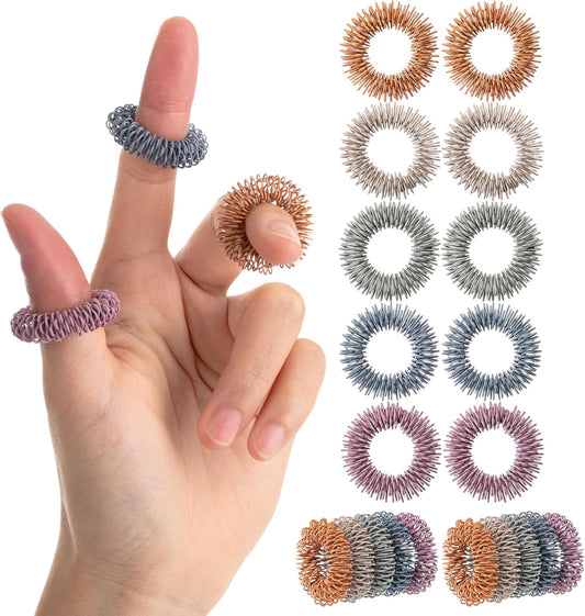 Mr. Pen- Spiky Sensory Rings, 10 Pack, Colorful Stress Relief Fidget Sensory Toys, Fidget Rings, Fidget Ring for Anxiety, Stress Relief Rings, Massager for Fidget ADHD Autism, Sensory Ring