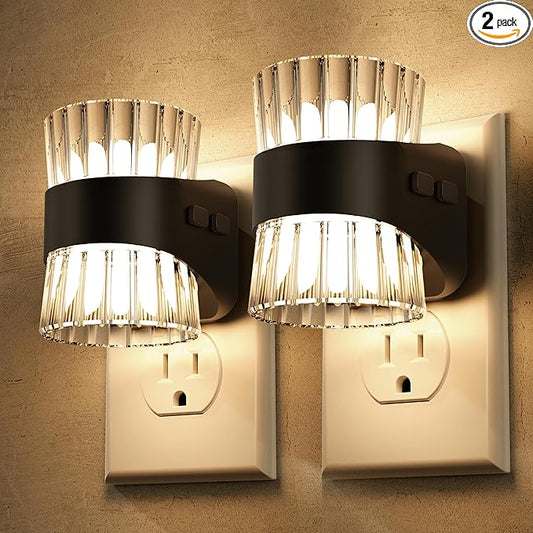 Night Light, Night Lights Plug into Wall, LED Clear Night Light for Kids, Adjustable Brightness NightLights with Dusk to Dawn Sensor for Bedroom Bathroom, 3000K/4000k/5000K, 2 Pack