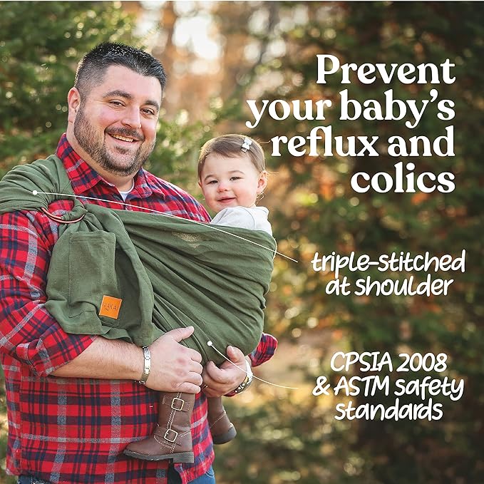 Nalakai Luxury Ring Sling Baby Carrier, Soft Linen Blend Baby Sling, Baby Wrap, Wear Your Little One Close to Your Heart, Comfort, Style