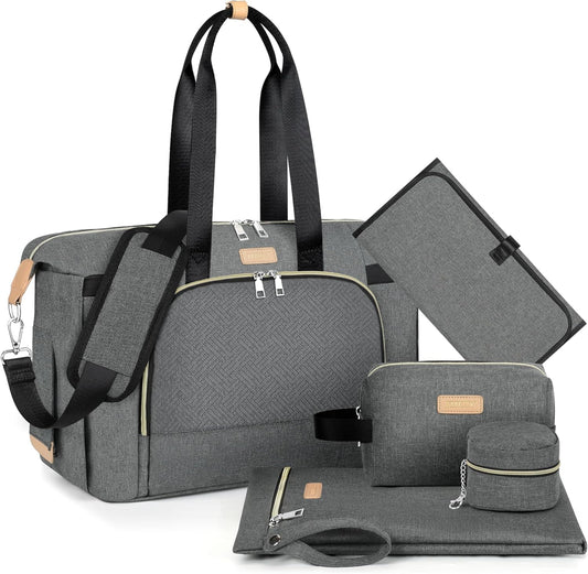 ITIEZY Diaper Bag Tote for Baby - Large Mommy Bag with Portable Changing Pad Pacifier Case, Hospital Bags Travel Baby Bag