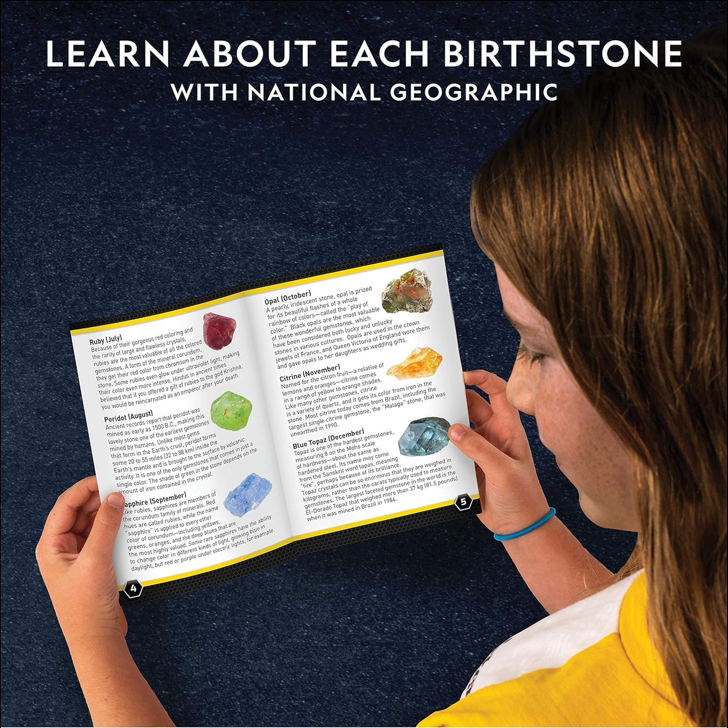 National Geographic Birthstone Dig Kit - Science Kit with 12 Genuine Birthstones, Includes a Real Diamond, Ruby, Sapphire, Pearl, & More, Gemstones and Crystals, Rock Collection (Amazon Exclusive)