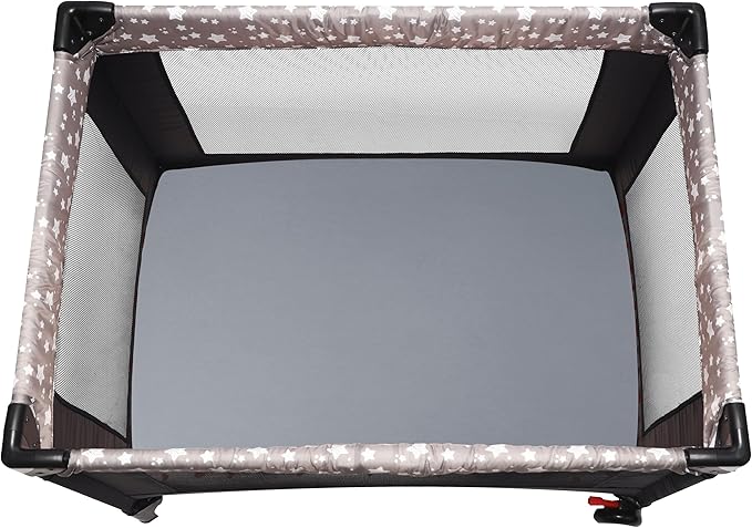 Pack and Play Sheets Fitted, 2 Pack Pack n Play Sheets for Graco Pack n Play Mattress, Unisex Playard Sheets for Boys Girls(Dark Green & Dark Grey, 38 X 26 Inch)