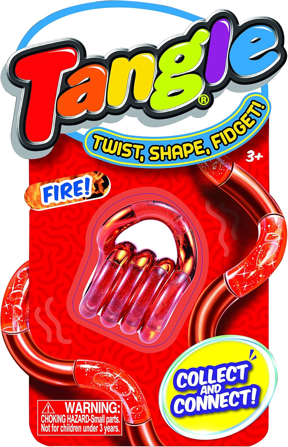 Tangle® Crush 2-Pack Fire and Ice - Twist Fidgets for Boys and Girls - Tangle Jr Fidget Toys