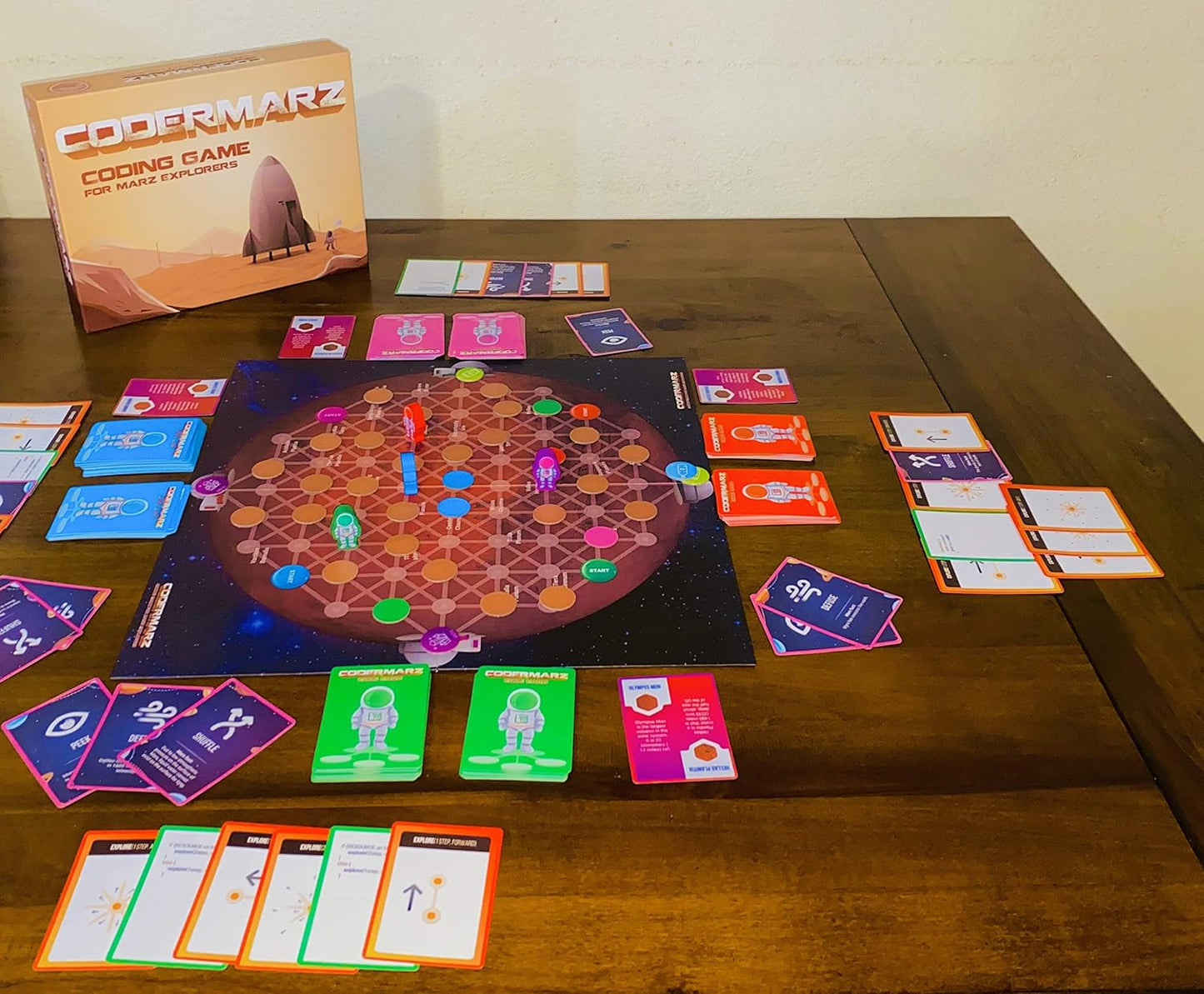 Game for Space and AI Learners! NBC Featured: First Ever Board Game for Boys and Girls Age 6+. Teaches About Mars, AI and Computer Programming Through Fun Astronaut and Neural Adventure!