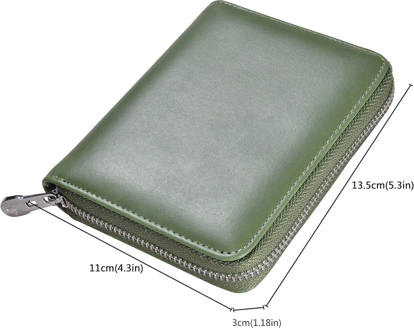 Easyoulife Genuine Leather Credit Card Holder Case RFID Travel Passport Wallet