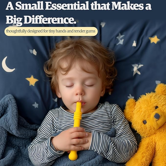 Babies Teether Teething Toys , Montessori Toy Teethers for 0-36 Months, Infant Sensory Relief Teething Stick Toys, Parent Baby Essentials, Baby Gift Teether – BPA‑Free, Food‑Grade Silicone 6 Pack