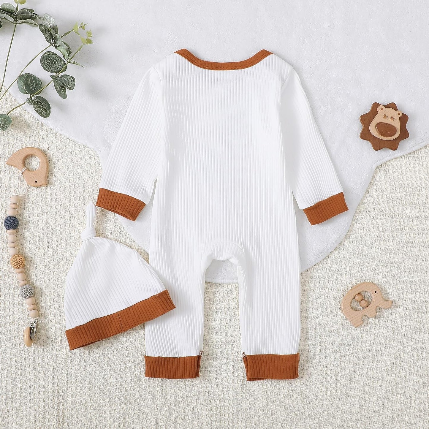 NZRVAWS Baby Boy Clothes Preemie Infant Boy Bear Outfits Jumpsuit Bodysuit Letter Print Romper