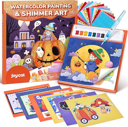 JoyCat Paint with Water Coloring Books, Art & Craft Activity, No Mess Art for Kids Ages 4-8, Craft Kits & Supplies, DIY Creative Activity, Presents for Girls & Boys (Halloween)