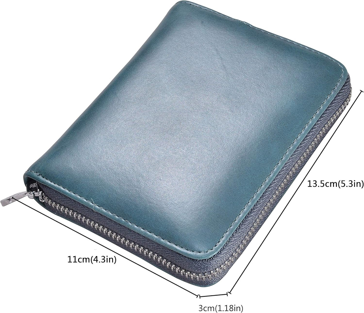 Easyoulife Genuine Leather Credit Card Holder Case RFID Travel Passport Wallet