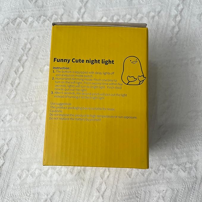 Attivolife Duck Night Light for Kids, Cute Animal Silicone Lamp Touch Control + Dimmable + Timer, USB Rechargeable LED Feeding, Bedside Bedroom Decor Birthday Gifts for Toddler Baby Women