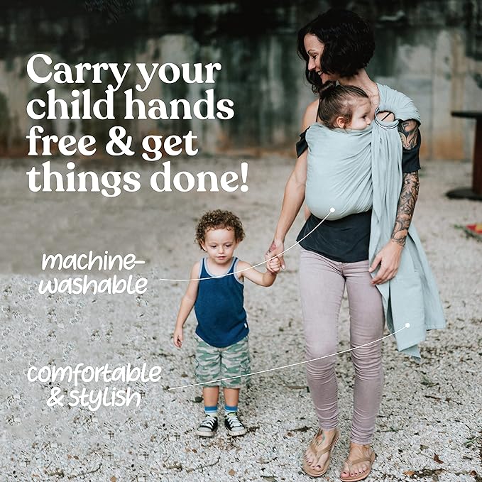 Nalakai Ring Sling Baby Carrier, Soft Linen Baby Sling, Baby Wrap, Comfort, Style, and Giving Back - Carry Your Little One with Love