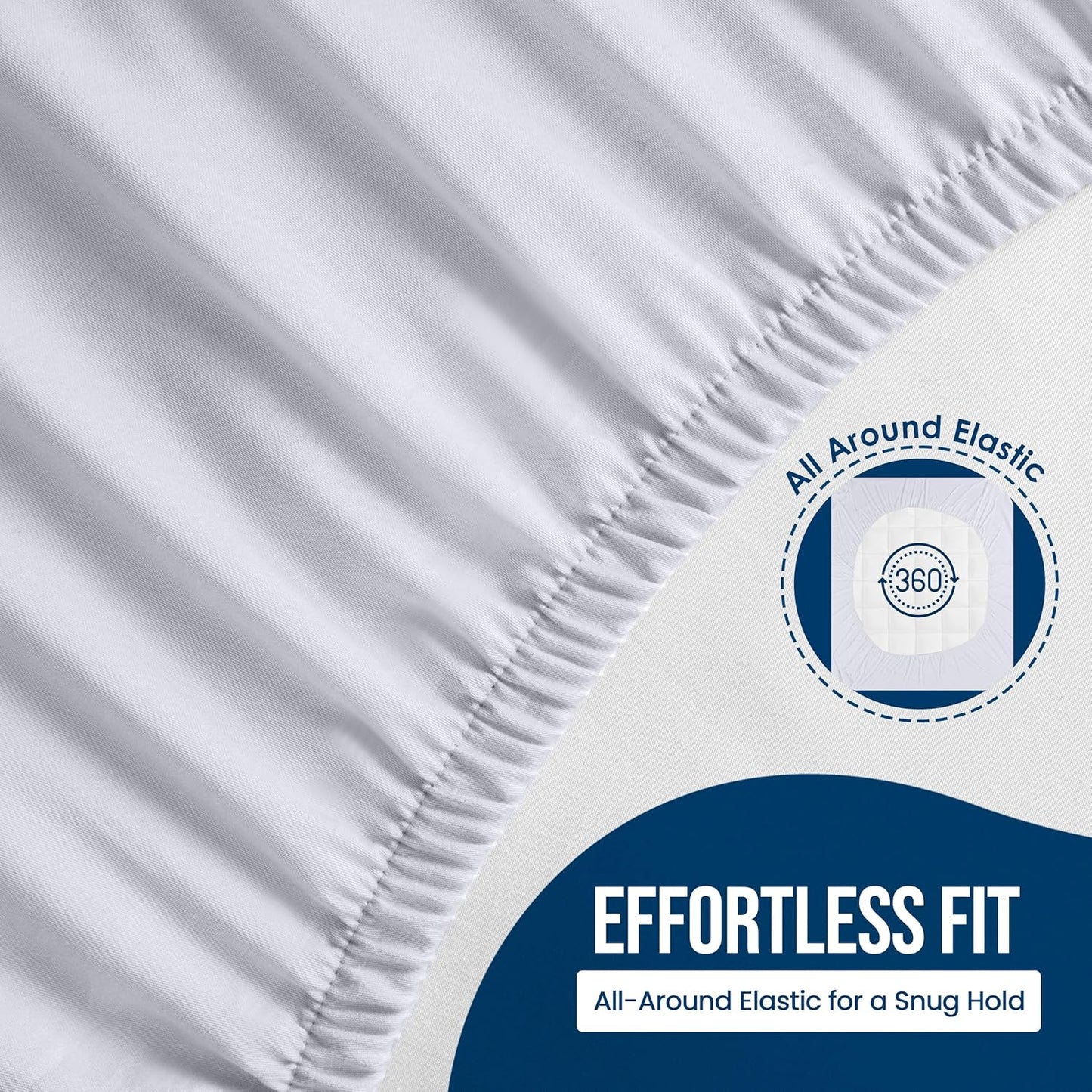 Utopia Bedding Waterproof Mattress Protector Full XL Size 2 Pack, 200 GSM Breathable Terry Mattress Cover, Fitted Style with Stretchable Pockets (White)