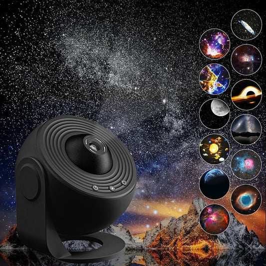 Galaxy Projector, 13 in 1 Home Planetarium Galaxy Projector for Bedroom, Star Projector Galaxy Light with Timer, Night Light Projector for Kids Adults, Ceiling Projector, Room Decor-Black