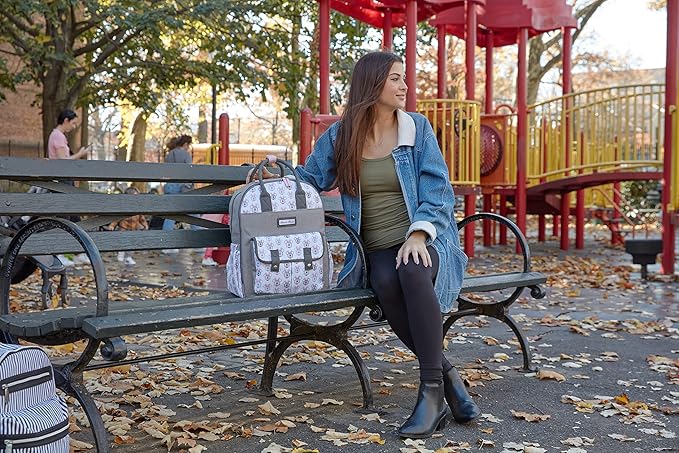 Disney Cudlie Diaper Bag Backpack for Moms | Large Spacious Diaper Bag for Baby Boys and Girls | 16-Inches High Multi-Function Backpack with Cute Characters