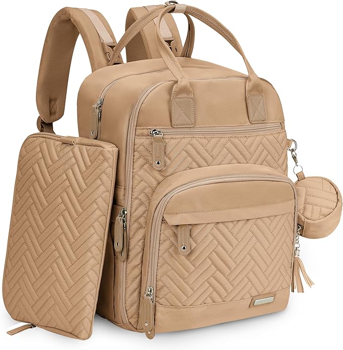 iniuniu Diaper Bag Backpack, 4 in 1 kit Large Unisex Baby Bags for Boys Girls, Waterproof Travel Back Pack with Diaper Pouch