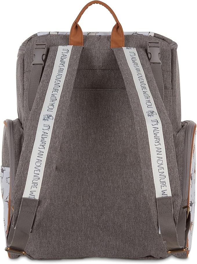 Disney Cudlie Baby Boys Jartop Backpack Diaper Bag in Winnie The Pooh Print, 16 Inch, Includes Changing Pad