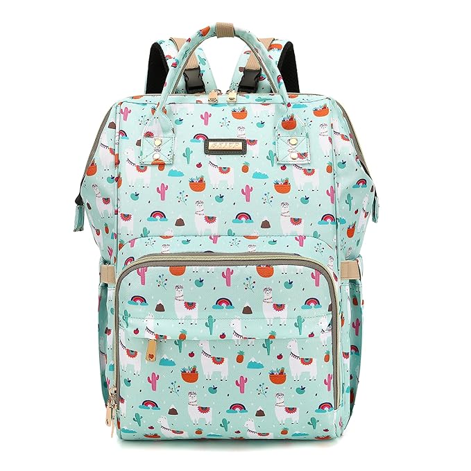 Diaper Bag Backpack, Diaper Bags for Baby Girls Boys, Baby Bags for Moms Dads, Nappy Changing Bag with Insulated Pockets,Multi-functional Waterproof Backpack with Stroller straps-Green