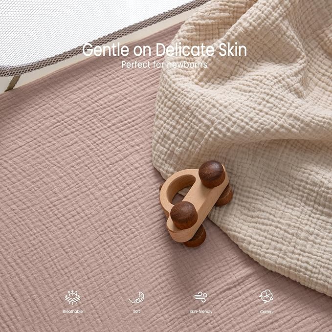 lulumoon Pack N Play Sheets: Soft & Breathable Playard Sheets for Boys and Girls - Fitted for Most Pack N Play and Playard Mattress