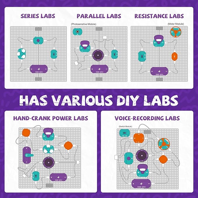 Science Kits For Kids ages 5-7 8-12, Educational STEM Toys 45 PCS Circuit Exploration Kit Over 450 Projects, STEM Science Experiments For Kids 6-8 9-12, Ideas Toys Gifts For 8 9 10 11 12 Year Old Boys