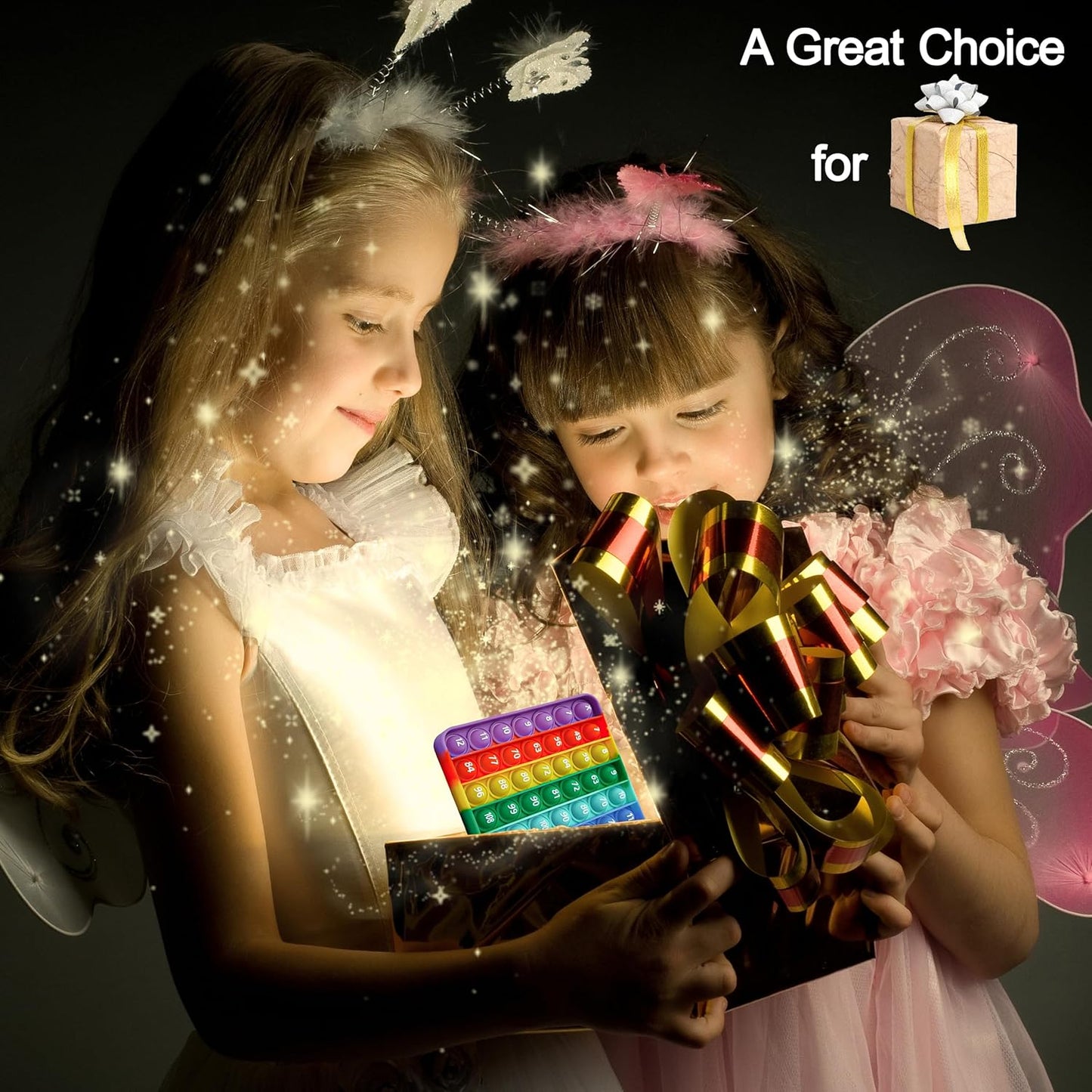 Multiplication Chart Math Games Pop Fidget Toys Counting Popper Board Stress Reliever Gifts for Kids ADHD Popping Game to Practice Times Math Ability Early Education with Card(12x12 Purple)