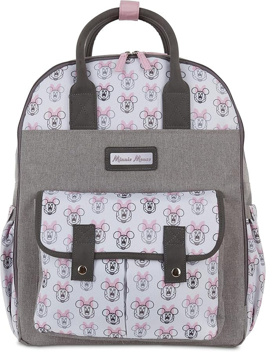 Disney Cudlie Diaper Bag Backpack for Moms | Large Spacious Diaper Bag for Baby Boys and Girls | 16-Inches High Multi-Function Backpack with Cute Characters