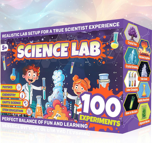 Science Kits for Kids | Ultimate Chemistry Lab Setup with 100 Experiments | Toys Set for Boys and Girls Age 7-8-9-12
