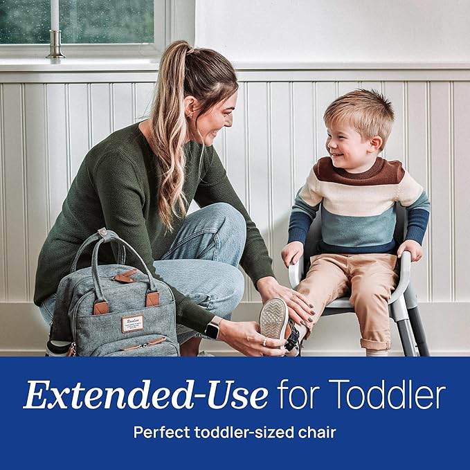 Chicco Zest 4-in-1 Folding High Chair, Feeding Chair, Toddler Chair and Youth Stool, Multi-Use Easy Clean High Chair | Seasalt/Grey