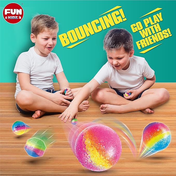 Big Bouncy Ball Kit for Kids, FunKidz DIY Ultimate Magic Bouncy Balls Making Kit Science Craft Projects Birthday Party Activities for Boys Girls Ages 6-12 Includes Tennis Size Ball Model and Powder