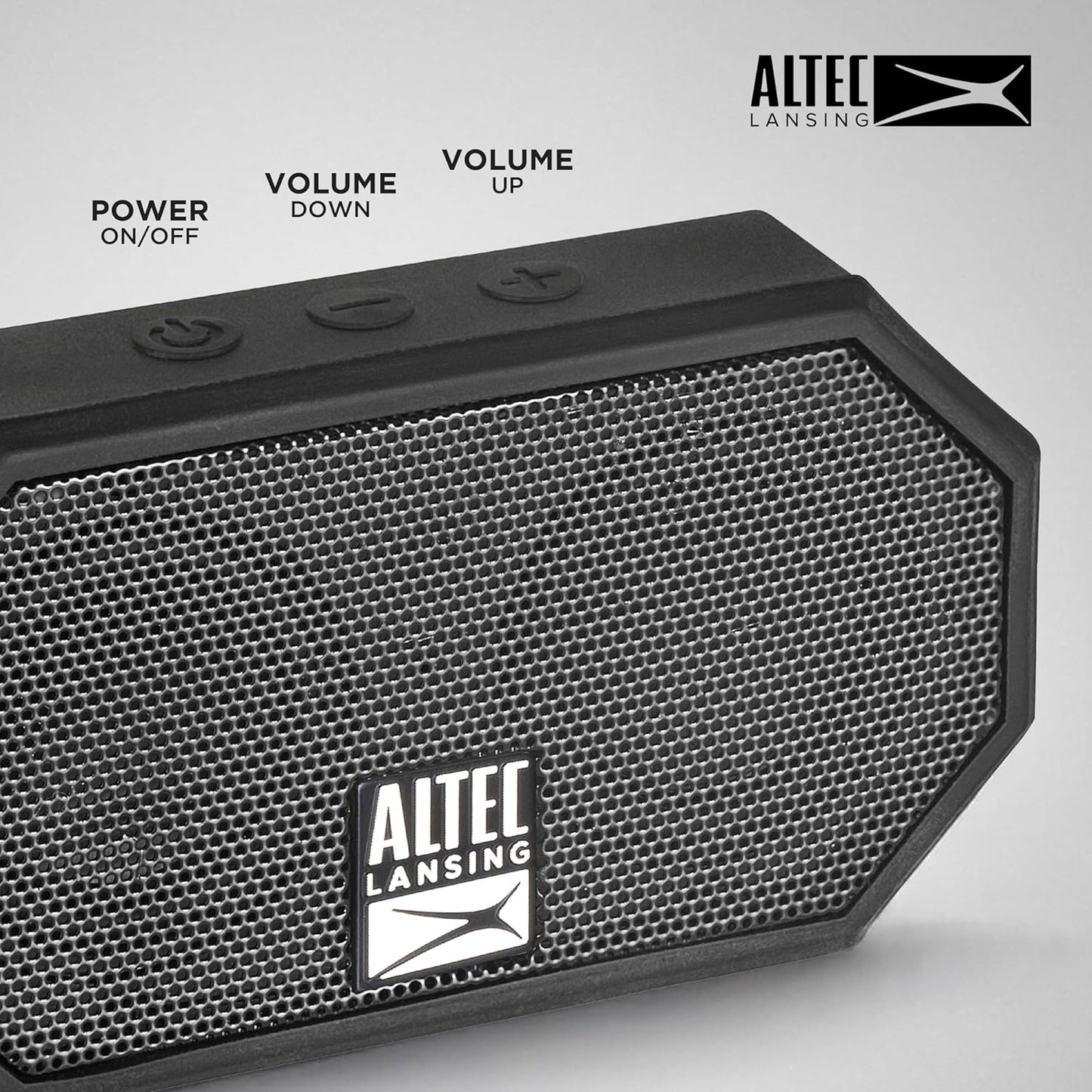 Altec Lansing Mini H2O - Waterproof Bluetooth Speaker, IP67 Certified & Floats in Water, Compact & Portable Speaker for Hiking, Camping, Pool, and Beach,Black