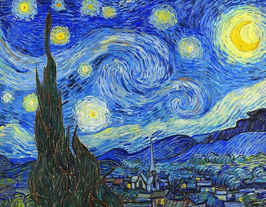 100 Piece Puzzles for Kids Starry Night 100 Piece Puzzle Famous Oil Painting Puzzles for Adults 100 Pieces Classic Art Puzzles by Vincent Van Gogh Puzzle for Kids Ages 6-10 Senior Gift